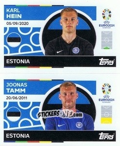 Sticker Karl Hein / Joonas Tamm - UEFA Euro 2024
 n. EST2-3 - Topps