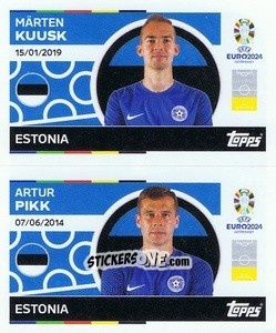 Sticker Märten Kuusk / Artur Pikk - UEFA Euro 2024
 n. EST4-5 - Topps