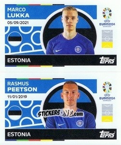 Sticker Marco Lukka / Rasmus Peetson - UEFA Euro 2024
 n. EST6-7 - Topps