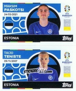 Cromo Maksim Paskotsi / Taijo Teniste - UEFA Euro 2024
 n. EST8-9 - Topps