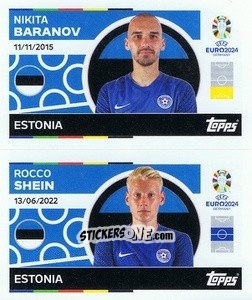 Sticker Nikita Baranov / Rocco Shein - UEFA Euro 2024
 n. EST10-11 - Topps