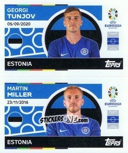 Sticker Georgi Tunjov / Martin Miller - UEFA Euro 2024
 n. EST12-13 - Topps