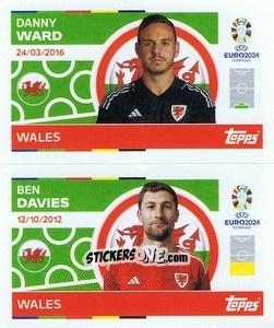 Sticker Danny Ward / Ben Davies - UEFA Euro 2024
 n. WAL2-3 - Topps