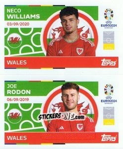 Sticker Neco Williams / Joe Rodon - UEFA Euro 2024
 n. WAL4-5 - Topps