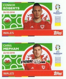 Sticker Connor Roberts / Chris Mepham - UEFA Euro 2024
 n. WAL6-7 - Topps