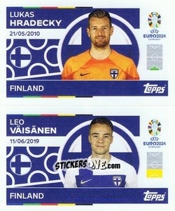 Sticker Lukas Hradecky / Leo Väisänen - UEFA Euro 2024
 n. FIN2-3 - Topps