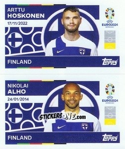 Sticker Arttu Hoskonen / Nikolai Alho - UEFA Euro 2024
 n. FIN4-5 - Topps