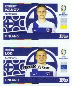 Sticker Robert Ivanov / Robin Lod - UEFA Euro 2024
 n. FIN6-7 - Topps