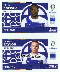 Sticker Glen Kamara / Robert Taylor - UEFA Euro 2024
 n. FIN8-9 - Topps