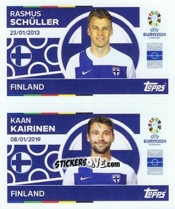 Sticker Rasmus Schüller / Kaan Kairinen - UEFA Euro 2024
 n. FIN10-11 - Topps