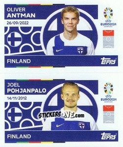 Sticker Oliver Antman / Joel Pohjanpalo - UEFA Euro 2024
 n. FIN12-13 - Topps