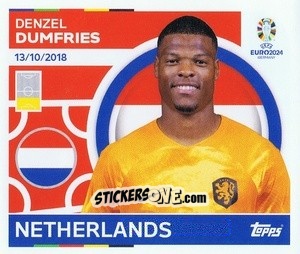 Sticker Denzel Dumfries - UEFA Euro 2024
 n. NED8 - Topps
