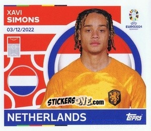 Sticker Xavi Simons - UEFA Euro 2024
 n. NED17 - Topps