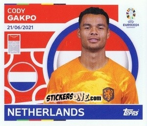 Sticker Cody Gakpo - UEFA Euro 2024
 n. NED18 - Topps