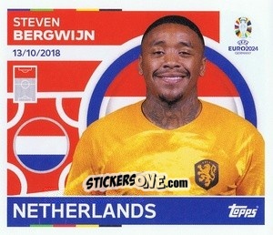 Sticker Steven Bergwijn - UEFA Euro 2024
 n. NED20 - Topps