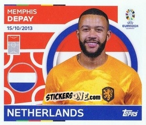 Sticker Memphis Depay - UEFA Euro 2024
 n. NED21 - Topps