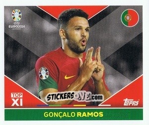 Sticker Gonçalo Ramos - UEFA Euro 2024
 n. POR-TOP2 - Topps