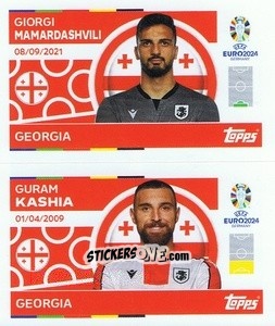 Sticker Giorgi Mamardashvili / Guram Kashia - UEFA Euro 2024
 n. GEO2-3 - Topps