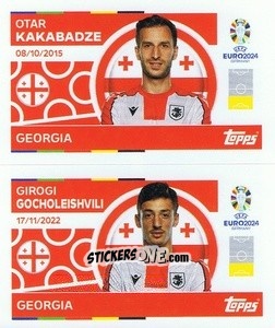 Sticker Otar Kakabadze / Giorgi Gocholeishvili - UEFA Euro 2024
 n. GEO4-5 - Topps