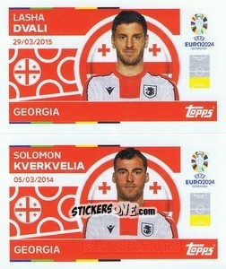 Sticker Lasha Dvali / Solomon Kverkvelia - UEFA Euro 2024
 n. GEO6-7 - Topps