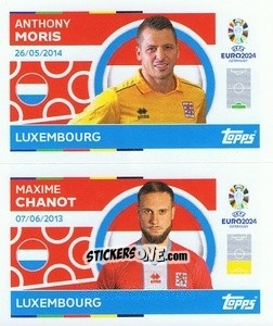 Sticker Anthony Moris / Maxime Chanot - UEFA Euro 2024
 n. LUX2-3 - Topps
