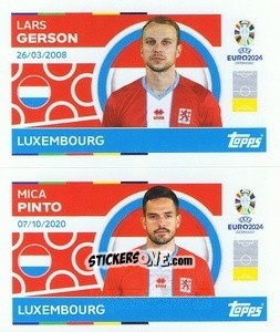 Sticker Lars Gerson / Mica Pinto - UEFA Euro 2024
 n. LUX4-5 - Topps