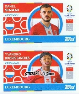 Sticker Danel Sinani / Yvandro Borges Sanches - UEFA Euro 2024
 n. LUX14-15 - Topps