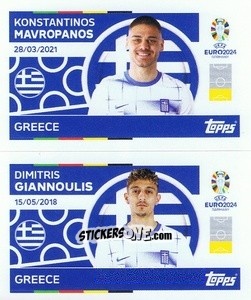 Sticker Konstantinos Mavropanos / Dimitris Giannoulis - UEFA Euro 2024
 n. GRE6-7 - Topps