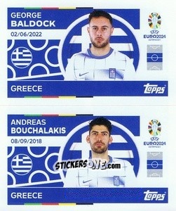 Sticker George Baldock / Andreas Bouchalakis - UEFA Euro 2024
 n. GRE8-9 - Topps