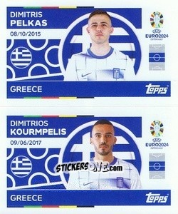 Sticker Dimitris Pelkas / Dimitrios Kourmbelis - UEFA Euro 2024
 n. GRE10-11 - Topps