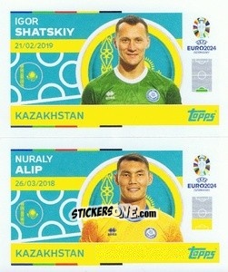 Sticker Igor Shatskiy / Nuraly Alip - UEFA Euro 2024
 n. KAZ2-3 - Topps