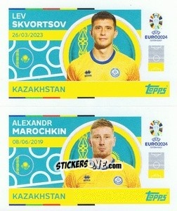 Sticker Lev Skvortsov / Alexandr Marochkin - UEFA Euro 2024
 n. KAZ4-5 - Topps