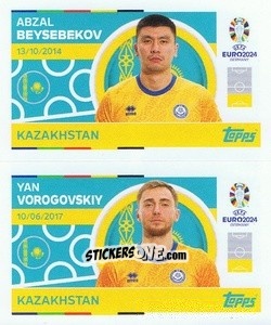 Cromo Abzal Beysebekov / Yan Vorogovskiy - UEFA Euro 2024
 n. KAZ6-7 - Topps