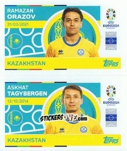 Sticker Ramazan Orazov / Askhat Tagybergen - UEFA Euro 2024
 n. KAZ8-9 - Topps