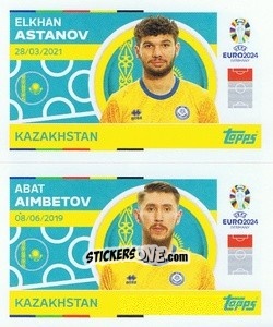 Sticker Elkhan Astanov / Abat Aimbetov - UEFA Euro 2024
 n. KAZ12-13 - Topps