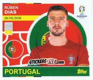 Sticker Rúben Dias - UEFA Euro 2024
 n. POR7 - Topps