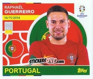 Sticker Raphaël Guerreiro - UEFA Euro 2024
 n. POR8 - Topps