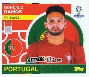 Sticker Gonçalo Ramos - UEFA Euro 2024
 n. POR19 - Topps