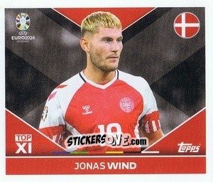 Sticker Jonas Wind - UEFA Euro 2024
 n. DEN-TOP2 - Topps