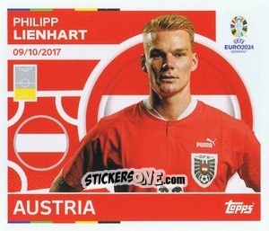 Sticker Philipp Lienhart - UEFA Euro 2024
 n. AUT6 - Topps