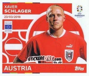 Sticker Xaver Schlager - UEFA Euro 2024
 n. AUT13 - Topps