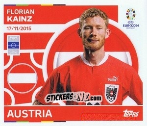 Sticker Florian Kainz - UEFA Euro 2024
 n. AUT16 - Topps