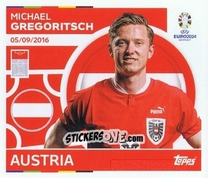 Sticker Michael Gregoritsch - UEFA Euro 2024
 n. AUT21 - Topps