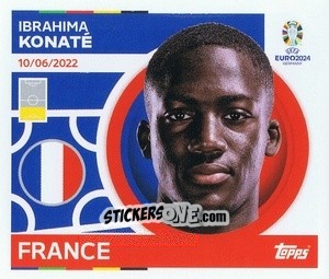 Sticker Ibrahima Konate - UEFA Euro 2024
 n. FRA5 - Topps