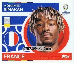 Sticker Mohamed Simakan - UEFA Euro 2024
 n. FRA9 - Topps
