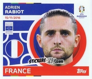 Sticker Adrien Rabiot - UEFA Euro 2024
 n. FRA15 - Topps