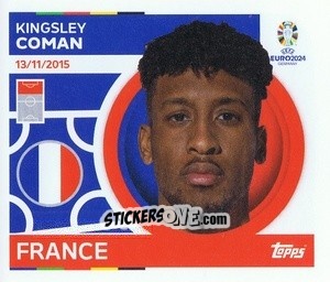 Sticker Kingsley Coman - UEFA Euro 2024
 n. FRA19 - Topps