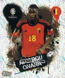 Sticker Amadou Onana - UEFA Euro 2024
 n. BEL3 - Topps