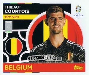 Sticker Thibaut Courtois - UEFA Euro 2024
 n. BEL4 - Topps