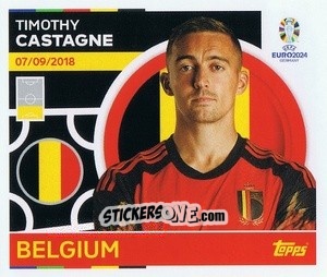 Sticker Timothy Castagne - UEFA Euro 2024
 n. BEL7 - Topps
